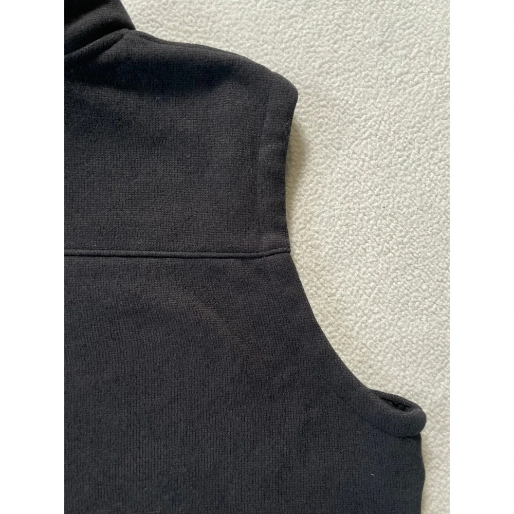 The North Face Mens XL Vest Black Circular Design‎ Fleece Full Zip